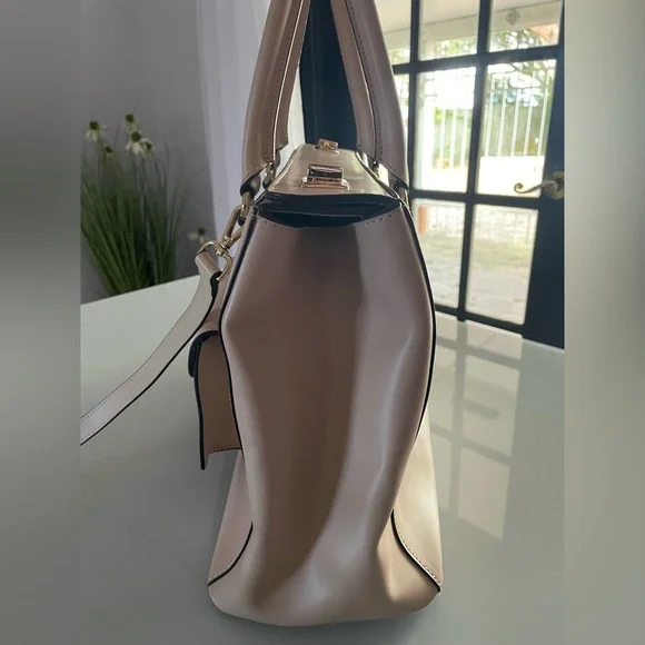 VITTORIA NAPOLI Women's Made In Italy Blush Pink Leather Satchel Handbag New - Picture 6 of 8